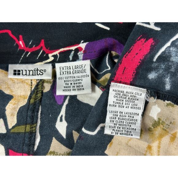 Wearable Art jacket women's size XL by Units cotton zipup colorful with grommets - Picture 10 of 14